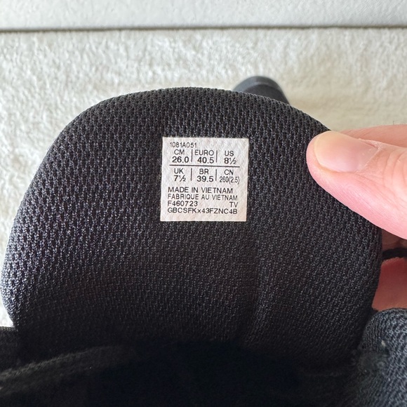 ASICS Men's Black and White Leather Wrestling Shoes Size 8.5 - Picture 6 of 6